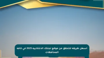 أسهل طريقة للتحقق من موقع لجنتك الانتخابية 2025 في كافة المحافظات